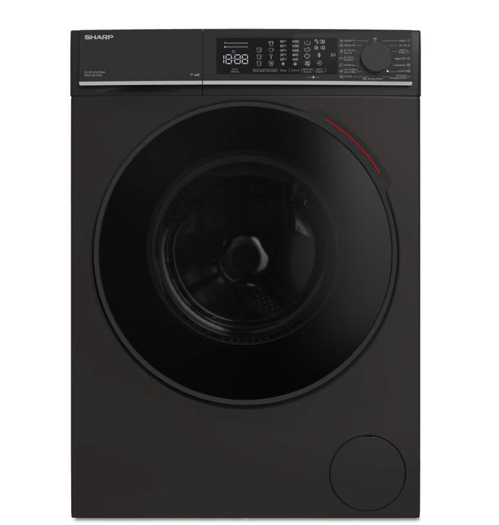 LAVADORA SHARP 10KG NEGRA