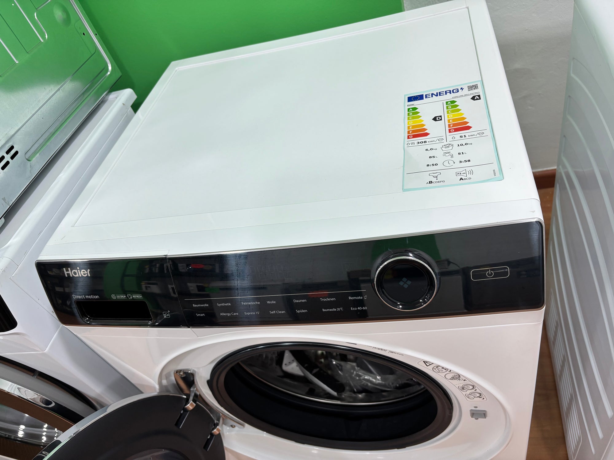 LAVADORA SECADORA HAIER HWD100BP14939IB 10/6KG 140