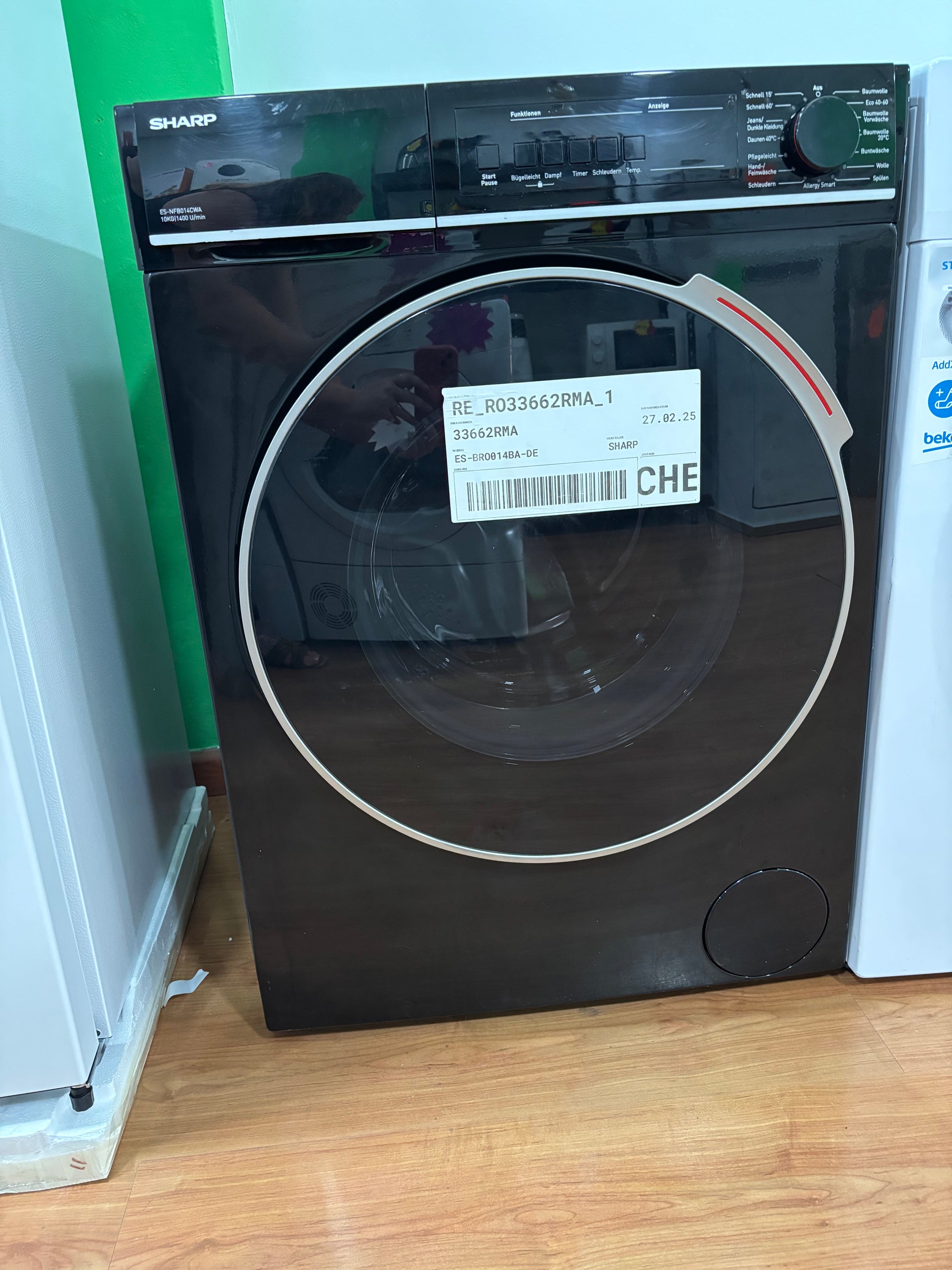 LAVADORA SHARP 10KG NEGRA